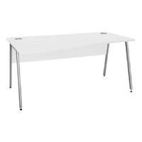 Spectrum Silver A Frame Wave Desk 1600mm Left