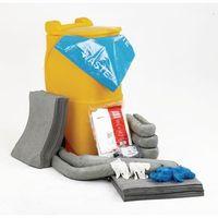 SPILL RESPONSE KIT - UNIVERSAL 2 WHEELED BIN-ABSORP CAP 70L