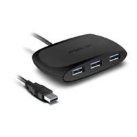 speedlink snappy 4 port active usb 30 hub black sl 140103 bk