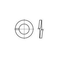 Split lock rings Inside diameter: 12.2 mm DIN 127 Spring steel 100 pc(s) TOOLCRAFT 105603