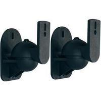 Speaker wall mount Swivelling Distance to wall (max.): 7 cm Dynavox Black 1 pair