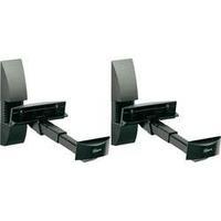 Speaker wall mount Tiltable, Swivelling Distance to wall (max.): 30 cm Vogel´s VLB 200 Black 1 pair
