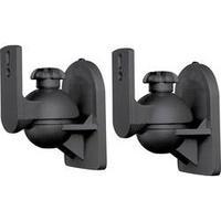 Speaker wall mount Swivelling/tiltable Distance to wall (max.): 6.4 cm SpeaKa Professional Black 1 pair