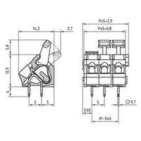 Spring-loaded terminal 2.50 mm² Number of pins 10 AK3001/10KD-5.0 PTR Pebble grey 1 pc(s)