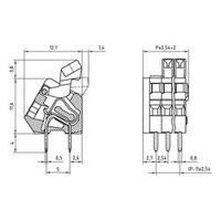 Spring-loaded terminal 0.50 mm² Number of pins 4 AKZ3191/4KD-2.54 PTR Orange 1 pc(s)