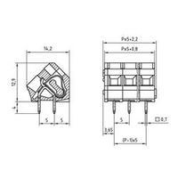 Spring-loaded terminal 2.50 mm² Number of pins 12 AK3000/12-5.0 PTR Pebble grey 1 pc(s)