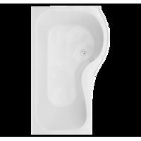 spacious right hand shower bath with front panel and screen 1700mm x 9 ...