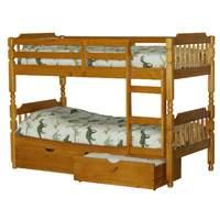 spindle bunk bed single no drawers