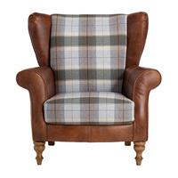 Spurling Wing Chair, Tan and Mink