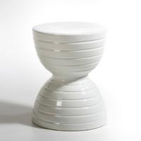 spool ceramic occasional table