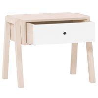 SPOT STOOL / BEDSIDE TABLE in Acacia and White