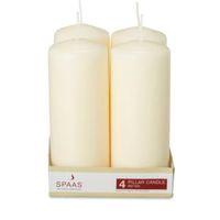 Spaas Ivory Pillar Candle Pack of 4