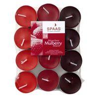 spaas mulberry wine tea light pack of 24