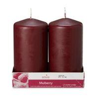 Spaas Mulberry Wine Pillar Candle Large Pack of 2
