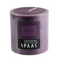 spaas lavender chocolate pillar candle medium