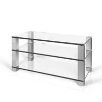 Spectral High-End HSL1203 Aluminium / Clear Glass 3 Shelf AV Stand