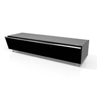 Spectral SCALA SC1654 Silver Lowboard TV Cabinet w/ Fabric Front and Universal Soundbar Element