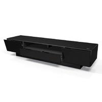 spectral brick br2000 gloss black tv cabinet w glass end panels