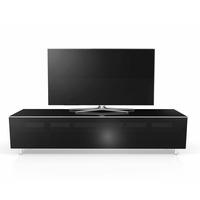 Spectral Just-Racks JRL1651S Gloss Black TV Cabinet w/ Fabric Front