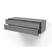 spectral scala sch1101 sl wall mounted silver drawer storage