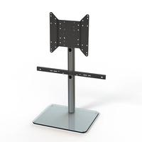 Spectral Just-Racks TV600SP Aluminium / Clear Glass TV Stand w/ Universal Soundbar Adapter