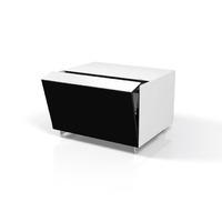 spectral cocoon co4 small gloss white tv cabinet w fabric front