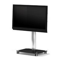 Spectral FLOOR QX203 Aluminium / Black Glass TV Stand