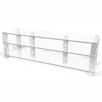 spectral high end he2003 aluminium clear glass 3 shelf hi fi rack