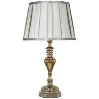 Springfield Gold Table Lamp with Ivory and Silver Shade