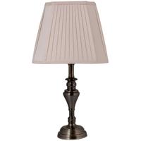 Springfield Antique Brass Table Lamp with 12inch Square Cream Shade - Small