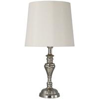 Springfield Chrome Table Lamp with Cream Shade - Small