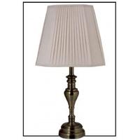 Springfield Antique Brass Table Lamp with 14 Inch Square Cream Shade