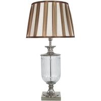 Springfield Clear Glass Table Lamp with Bronze and Gold Shade