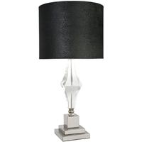 Springfield Cut Glass Table Lamp with Black Snakeskin Shade