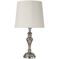 springfield chrome table lamp with cream shade small