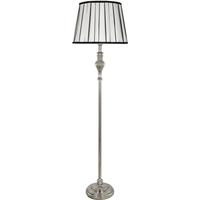 Springfield Chrome Floor Lamp with Black and White Shade