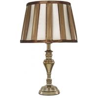 Springfield Chrome Small Table Lamp with Bronze and Gold Shade