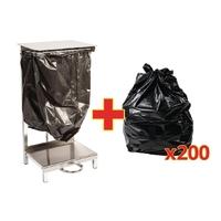 special offer stainless steel sack holder and 200 sacks
