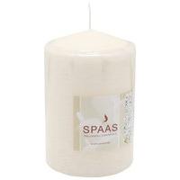 spaas classic unscented cream cylinder pillar candle 10x15cm cream