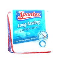 Spontex Long Lasting Kitchen Cloth 2 Pack