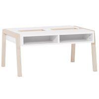 SPOT COFFEE TABLE WITH STORAGE in Acacia and White