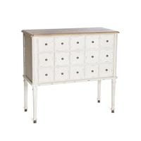 Spencer Contemporary Chest Of Drawers In White With 15 Drawers