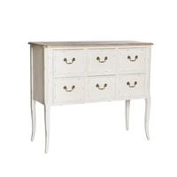 Spencer Wooden Chest Of Drawers In White With 6 Drawers