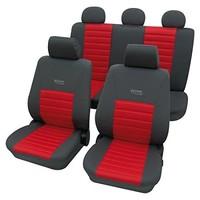 Sports Style Car Seat Covers - Grey & Red - For VW Polo Classic 1985-1994