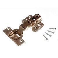 Sprung Cabinet Hinge 35MM 95d Cruciform Plate Bzp Steel Slide on ( 3 pairs )