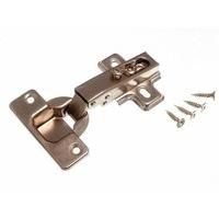 sprung cabinet hinge 35mm 95d cruciform plate bzp all steel screw on 2 ...