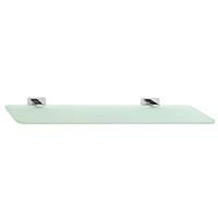 SP Quad Frosted Glass Shelf Chrome Plated On Brass Fittings