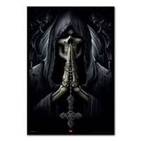 Spiral Death Prayer Poster Black Framed - 96.5 x 66 cms (Approx 38 x 26 inches)