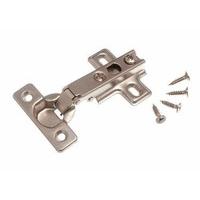 sprung cabinet hinge 26mm 95d cruciform plate bzp all steel screw on 2 ...