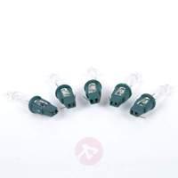 Spare 2.4 V push-in bulbs in pack of 5, outdoors